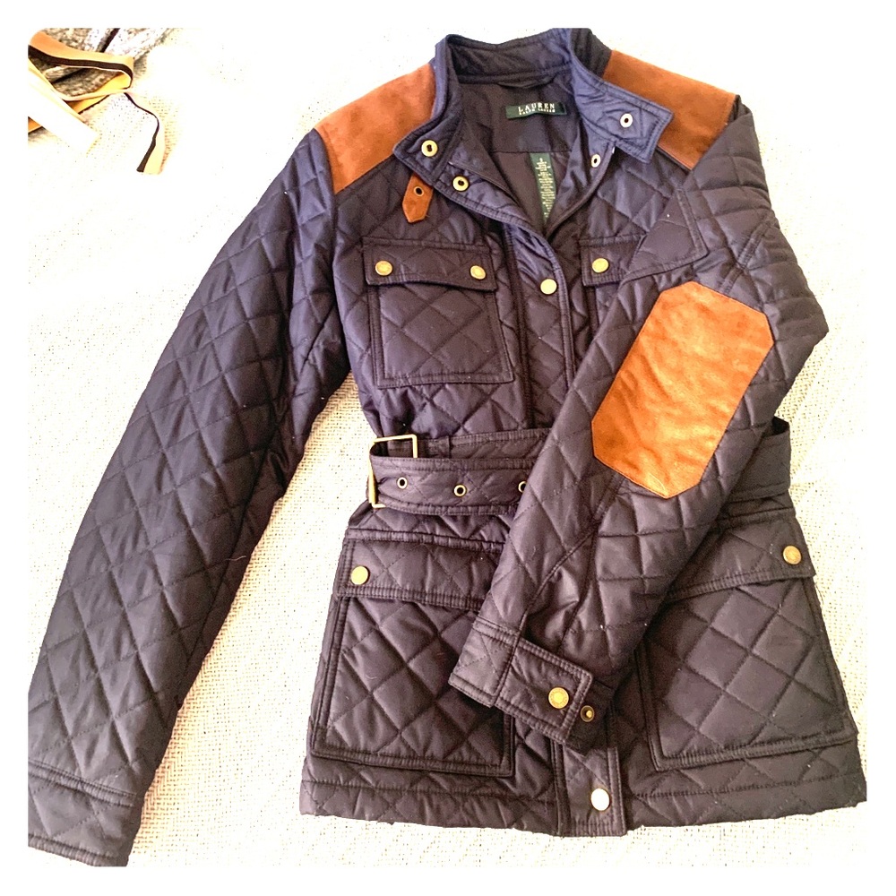 Lauren by Ralph Lauren quilted navy coat